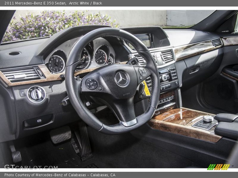 Arctic White / Black 2011 Mercedes-Benz E 350 Sedan