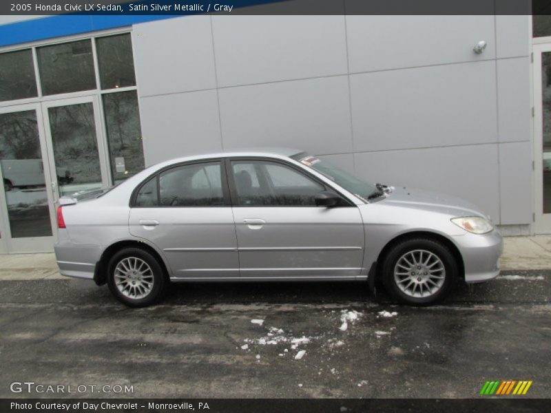 Satin Silver Metallic / Gray 2005 Honda Civic LX Sedan