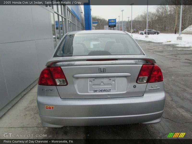 Satin Silver Metallic / Gray 2005 Honda Civic LX Sedan