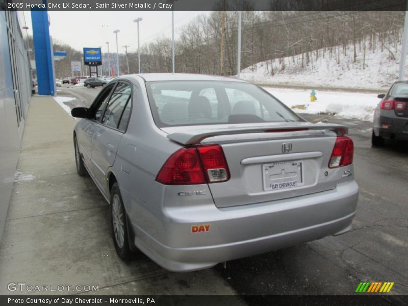 Satin Silver Metallic / Gray 2005 Honda Civic LX Sedan