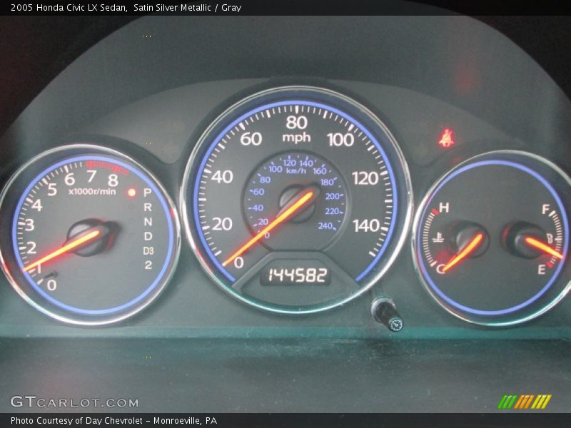 Satin Silver Metallic / Gray 2005 Honda Civic LX Sedan