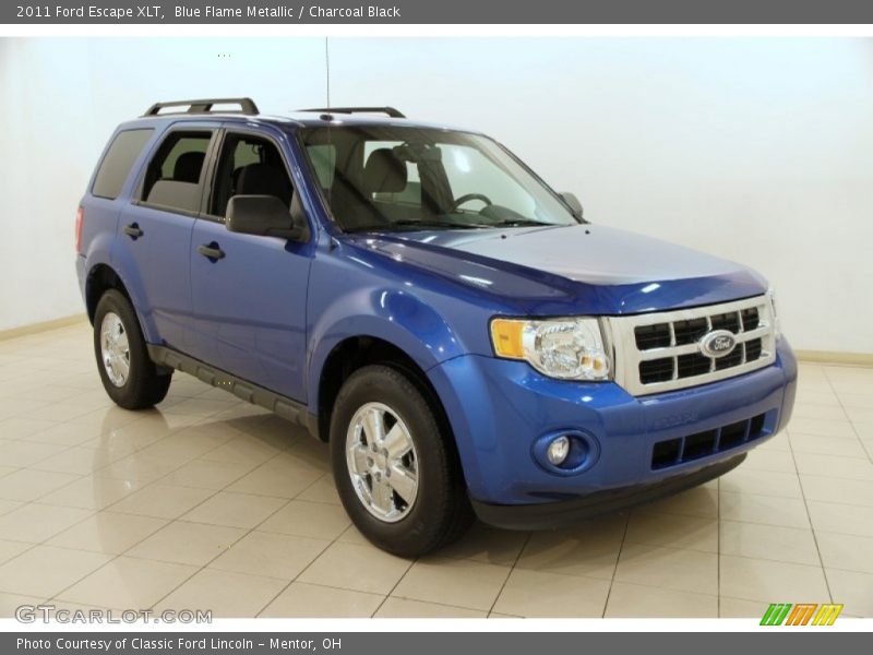 Blue Flame Metallic / Charcoal Black 2011 Ford Escape XLT