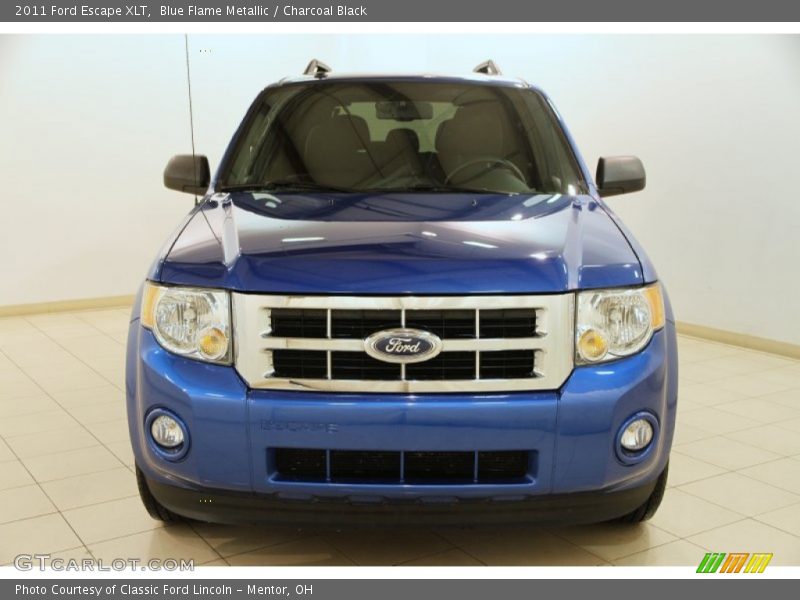 Blue Flame Metallic / Charcoal Black 2011 Ford Escape XLT