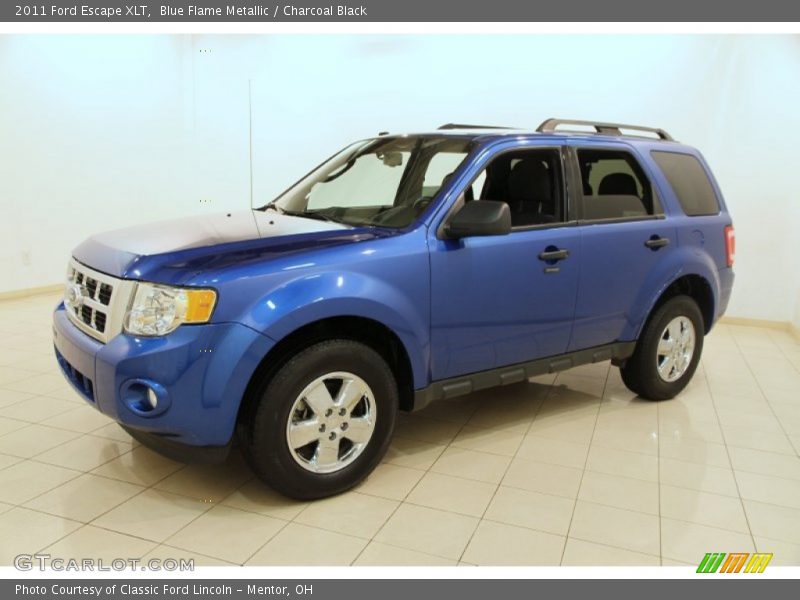 Blue Flame Metallic / Charcoal Black 2011 Ford Escape XLT