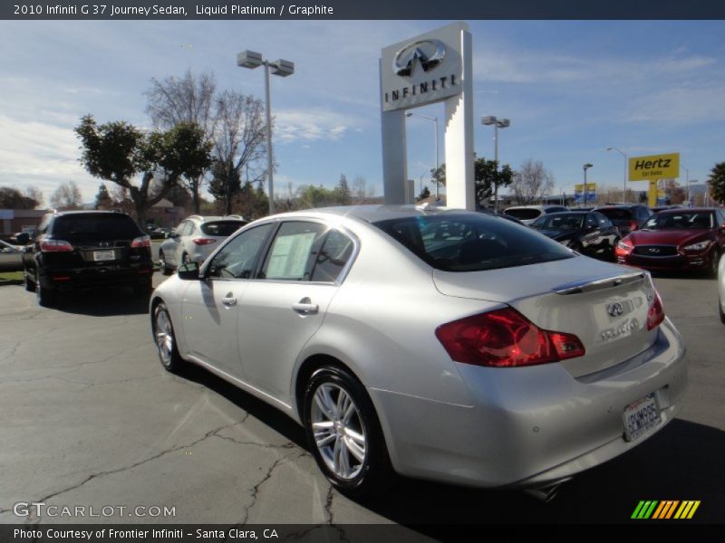 Liquid Platinum / Graphite 2010 Infiniti G 37 Journey Sedan