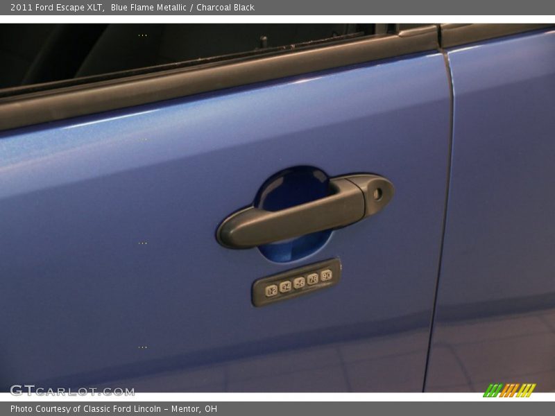 Blue Flame Metallic / Charcoal Black 2011 Ford Escape XLT