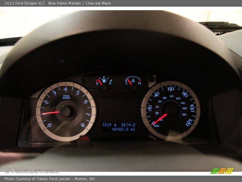 Blue Flame Metallic / Charcoal Black 2011 Ford Escape XLT