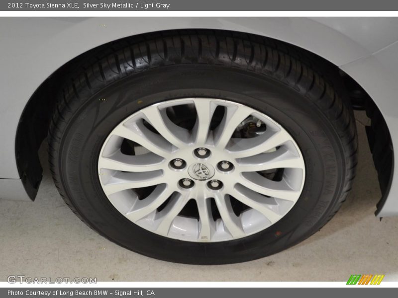 Silver Sky Metallic / Light Gray 2012 Toyota Sienna XLE
