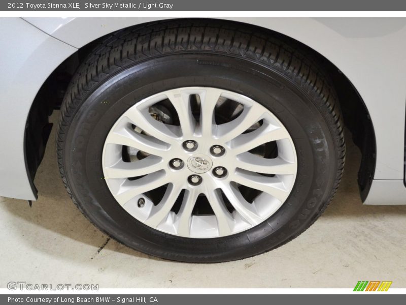 Silver Sky Metallic / Light Gray 2012 Toyota Sienna XLE