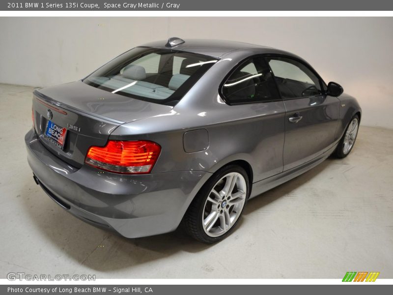 Space Gray Metallic / Gray 2011 BMW 1 Series 135i Coupe