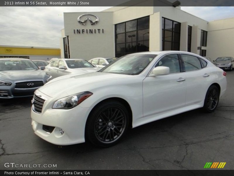 Moonlight White / Stone 2013 Infiniti M 56 Sedan