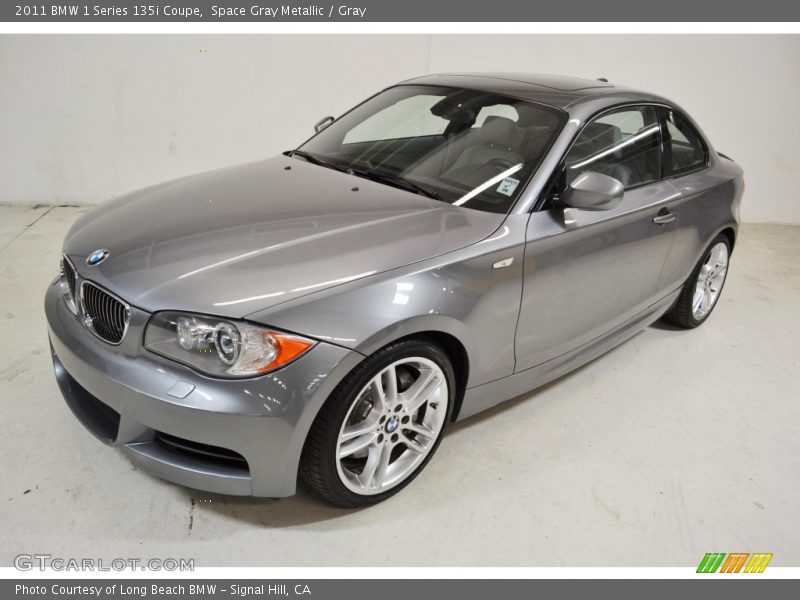 Space Gray Metallic / Gray 2011 BMW 1 Series 135i Coupe