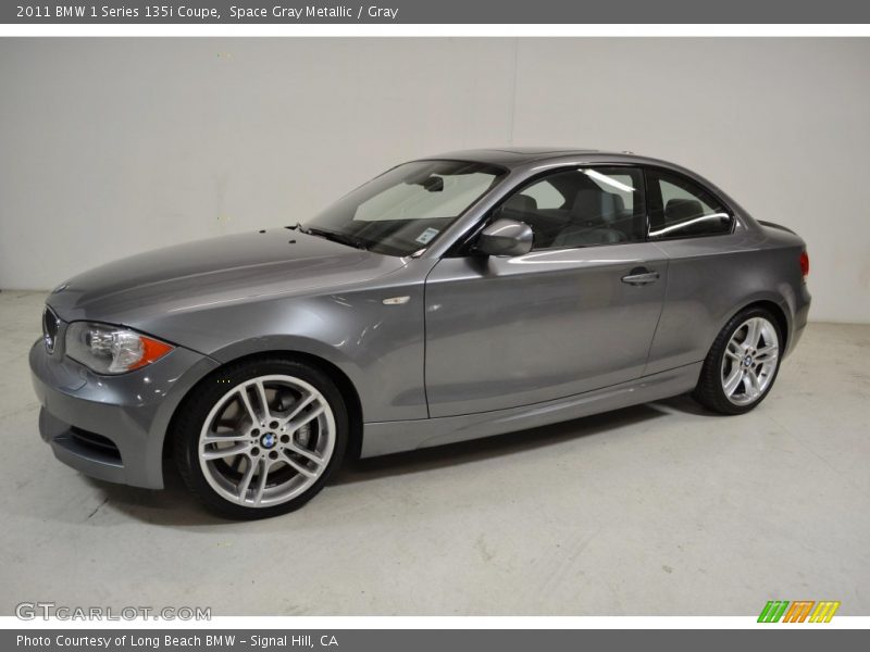 Space Gray Metallic / Gray 2011 BMW 1 Series 135i Coupe