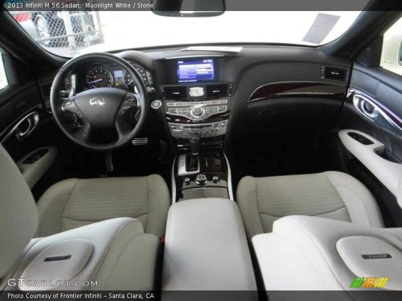 Moonlight White / Stone 2013 Infiniti M 56 Sedan