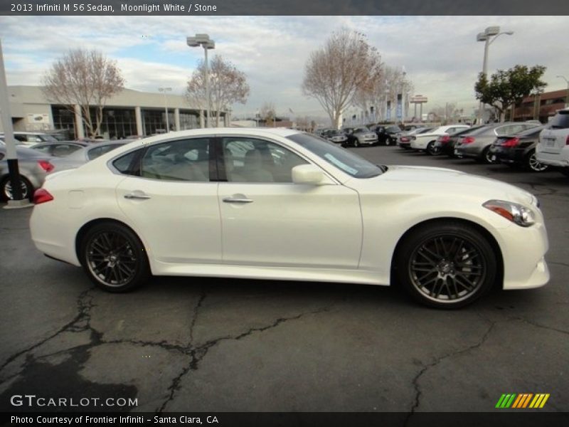 Moonlight White / Stone 2013 Infiniti M 56 Sedan