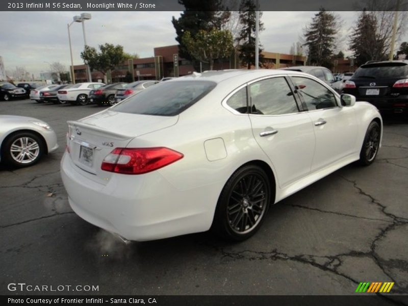 Moonlight White / Stone 2013 Infiniti M 56 Sedan