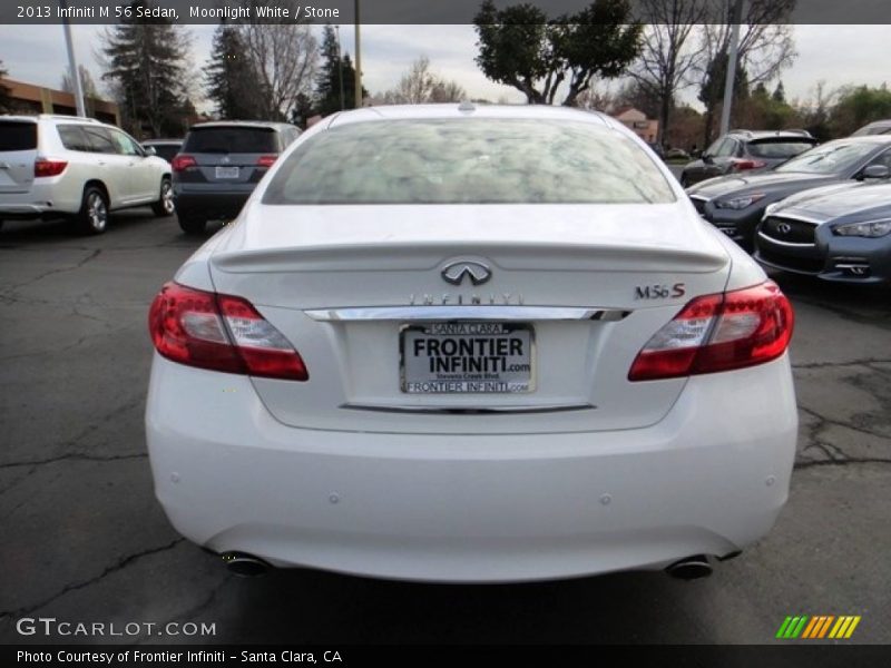 Moonlight White / Stone 2013 Infiniti M 56 Sedan