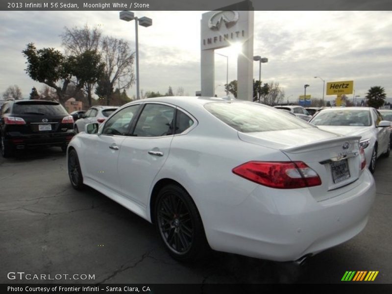 Moonlight White / Stone 2013 Infiniti M 56 Sedan