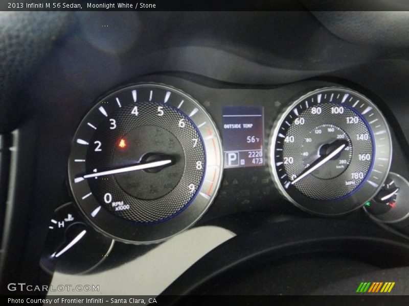 Moonlight White / Stone 2013 Infiniti M 56 Sedan