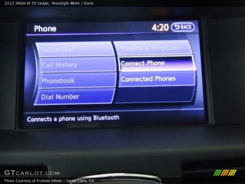 Moonlight White / Stone 2013 Infiniti M 56 Sedan
