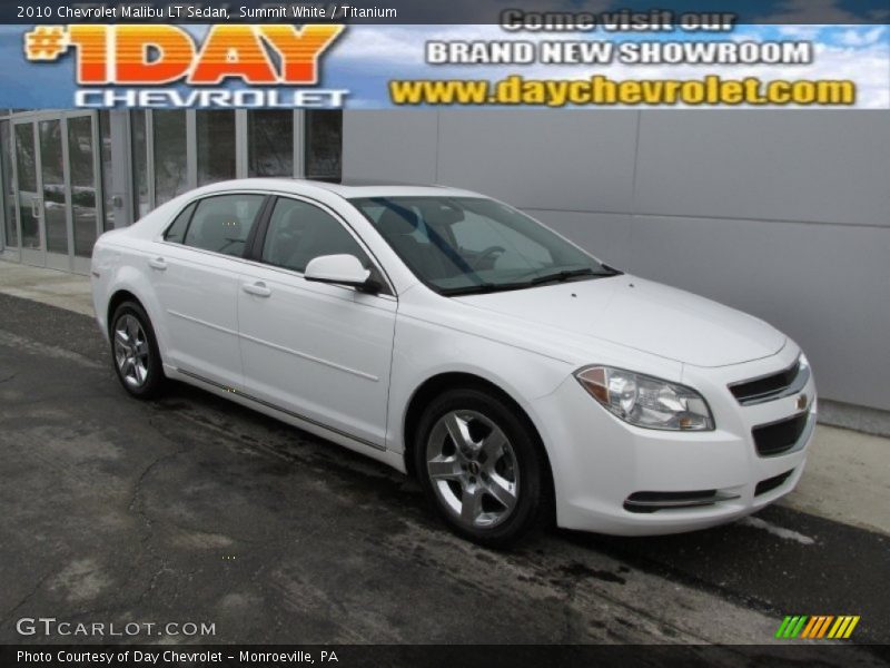 Summit White / Titanium 2010 Chevrolet Malibu LT Sedan