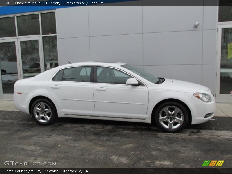 Summit White / Titanium 2010 Chevrolet Malibu LT Sedan