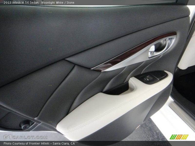 Moonlight White / Stone 2013 Infiniti M 56 Sedan