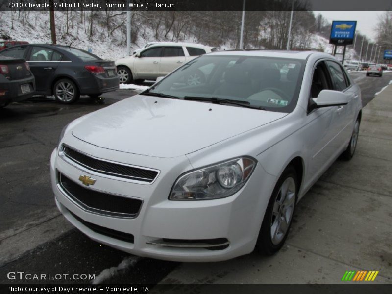Summit White / Titanium 2010 Chevrolet Malibu LT Sedan