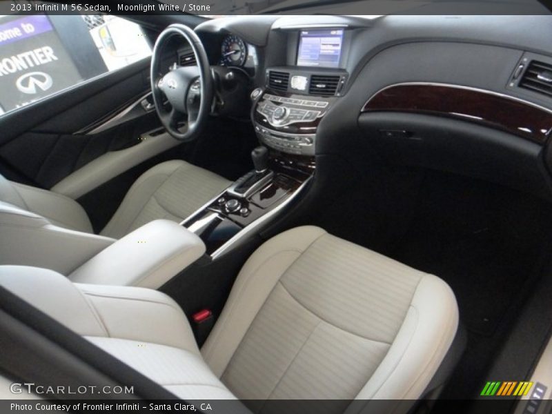 Moonlight White / Stone 2013 Infiniti M 56 Sedan