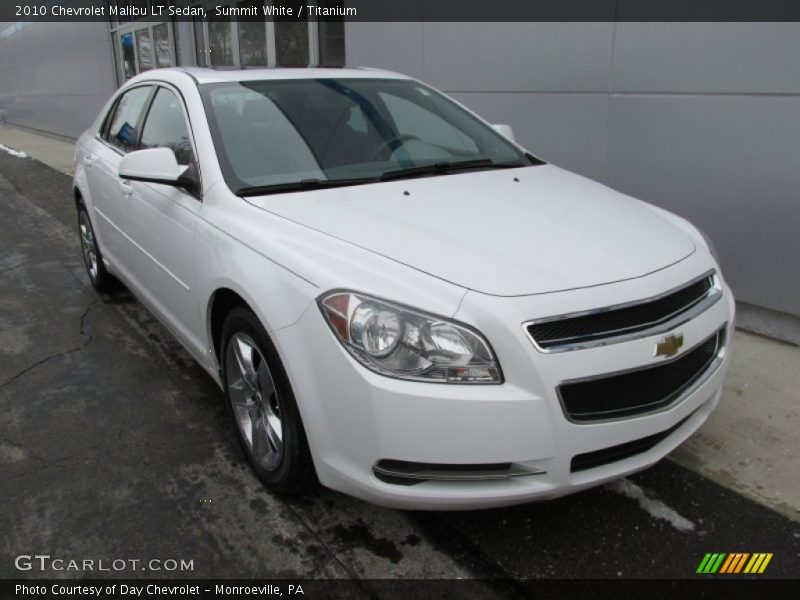 Summit White / Titanium 2010 Chevrolet Malibu LT Sedan