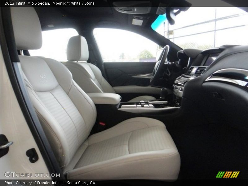 Moonlight White / Stone 2013 Infiniti M 56 Sedan