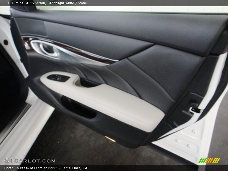 Moonlight White / Stone 2013 Infiniti M 56 Sedan
