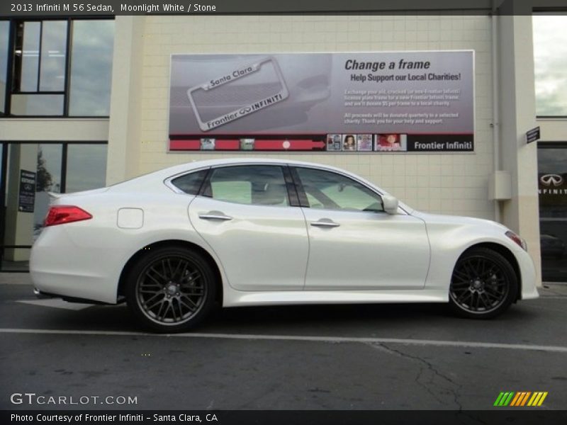 Moonlight White / Stone 2013 Infiniti M 56 Sedan
