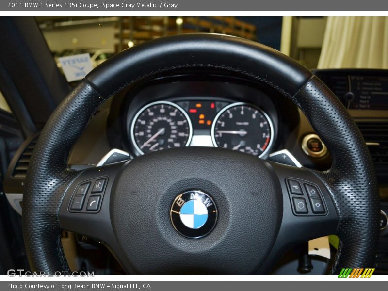 Space Gray Metallic / Gray 2011 BMW 1 Series 135i Coupe