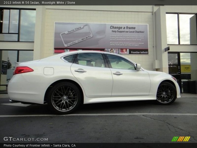 Moonlight White / Stone 2013 Infiniti M 56 Sedan