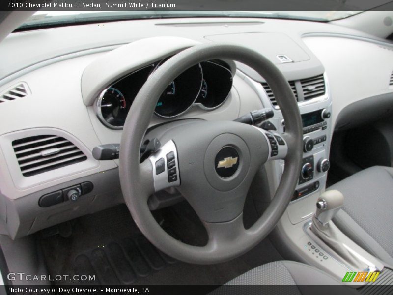 Summit White / Titanium 2010 Chevrolet Malibu LT Sedan