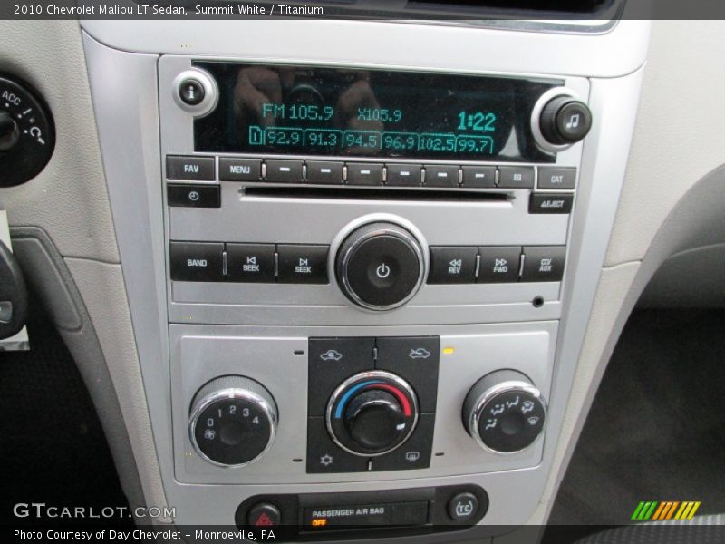 Summit White / Titanium 2010 Chevrolet Malibu LT Sedan
