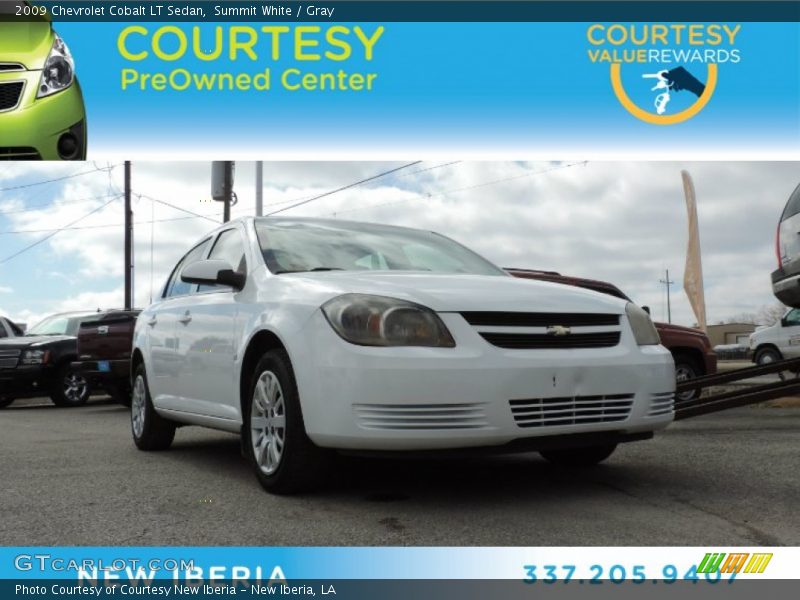 Summit White / Gray 2009 Chevrolet Cobalt LT Sedan