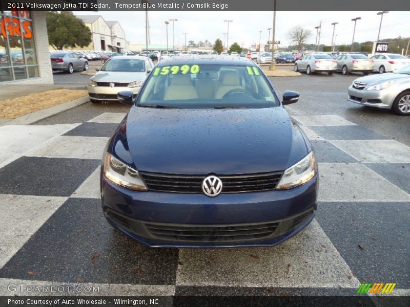 Tempest Blue Metallic / Cornsilk Beige 2011 Volkswagen Jetta TDI Sedan