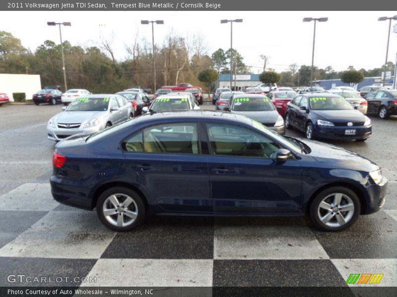 Tempest Blue Metallic / Cornsilk Beige 2011 Volkswagen Jetta TDI Sedan