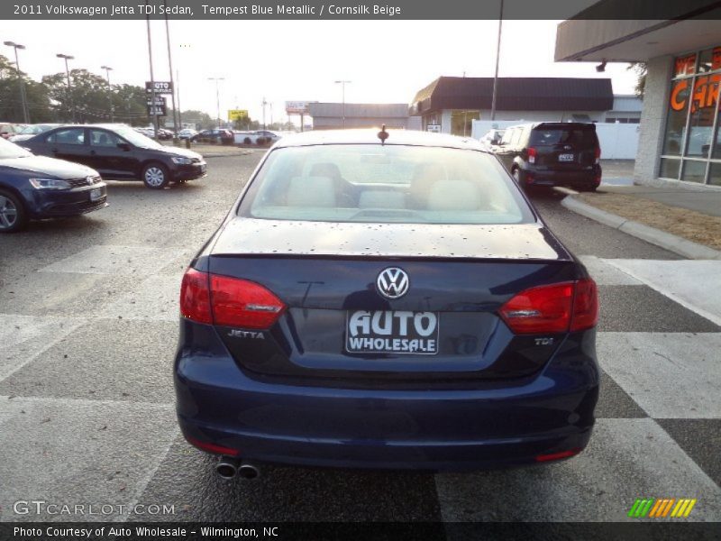 Tempest Blue Metallic / Cornsilk Beige 2011 Volkswagen Jetta TDI Sedan