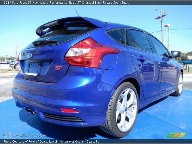 Performance Blue / ST Charcoal Black Recaro Sport Seats 2014 Ford Focus ST Hatchback