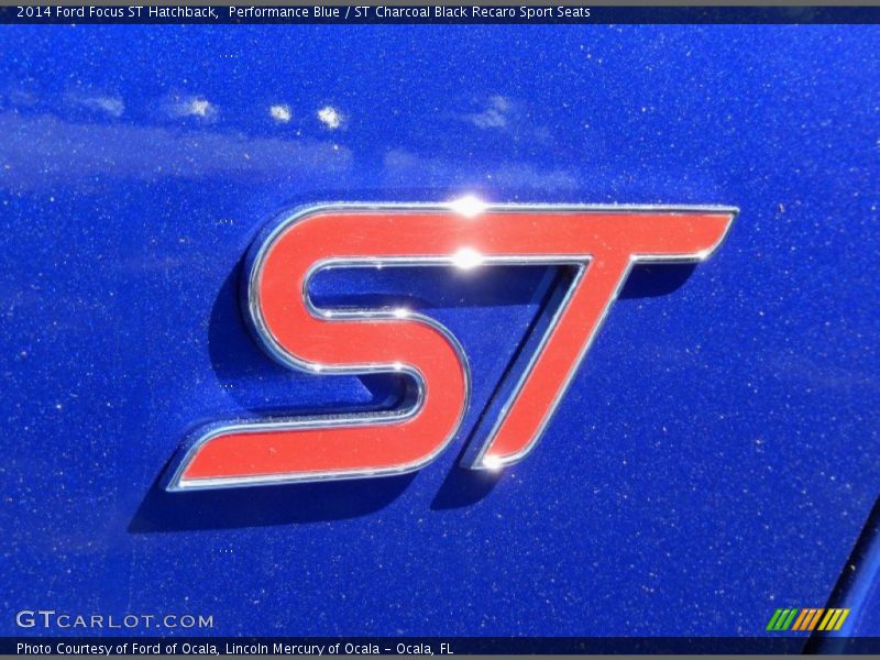 Performance Blue / ST Charcoal Black Recaro Sport Seats 2014 Ford Focus ST Hatchback