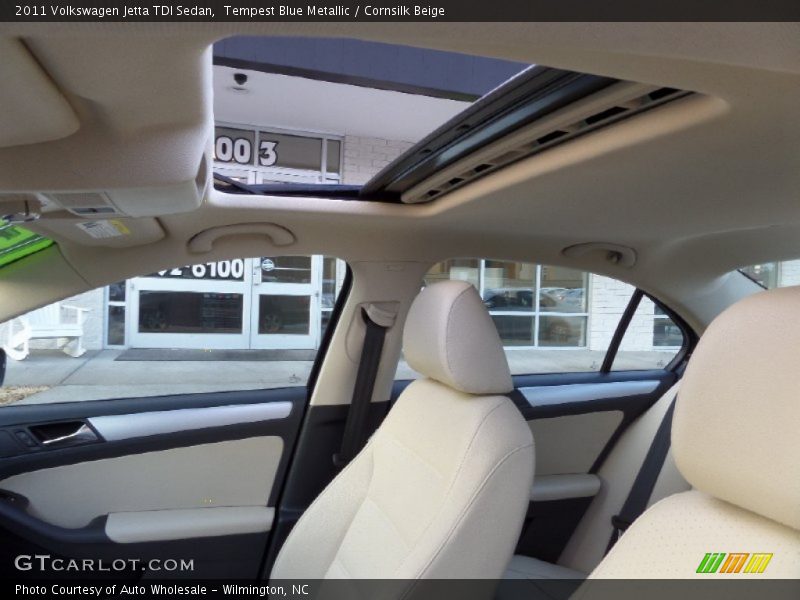 Tempest Blue Metallic / Cornsilk Beige 2011 Volkswagen Jetta TDI Sedan