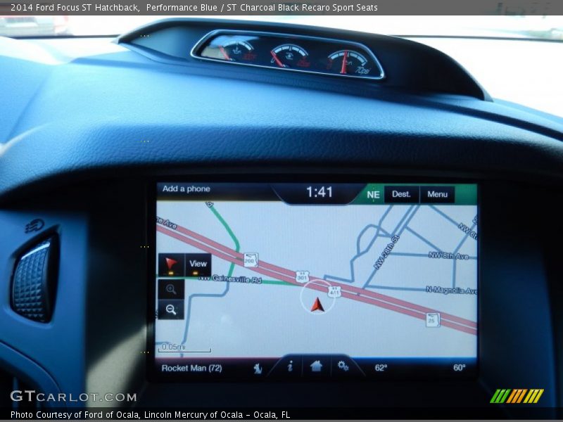 Performance Blue / ST Charcoal Black Recaro Sport Seats 2014 Ford Focus ST Hatchback