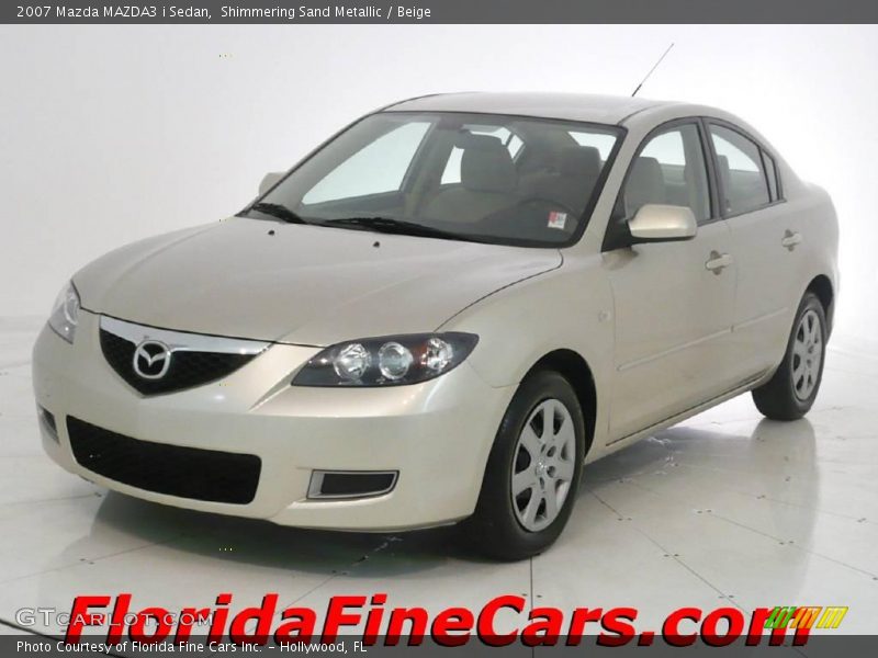 Shimmering Sand Metallic / Beige 2007 Mazda MAZDA3 i Sedan