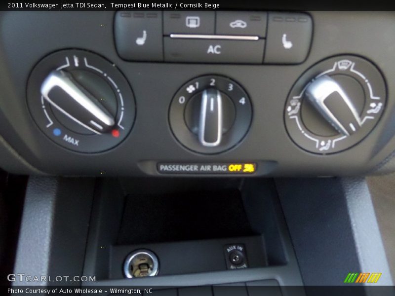 Tempest Blue Metallic / Cornsilk Beige 2011 Volkswagen Jetta TDI Sedan