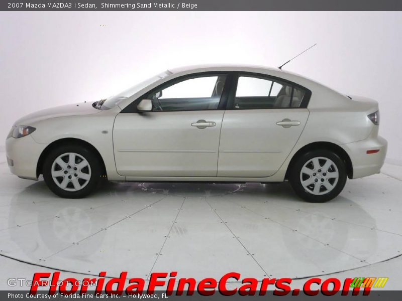 Shimmering Sand Metallic / Beige 2007 Mazda MAZDA3 i Sedan