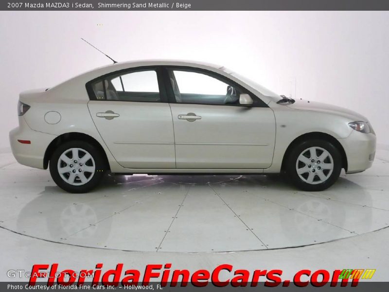 Shimmering Sand Metallic / Beige 2007 Mazda MAZDA3 i Sedan