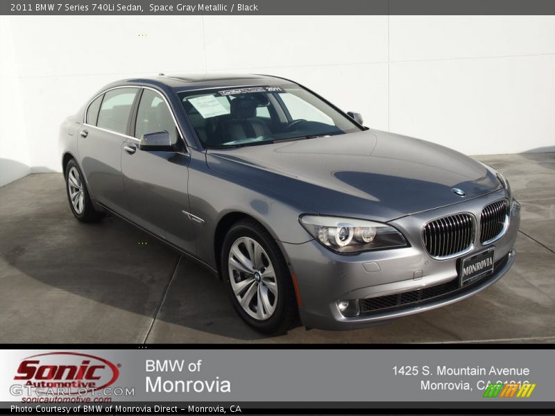Space Gray Metallic / Black 2011 BMW 7 Series 740Li Sedan